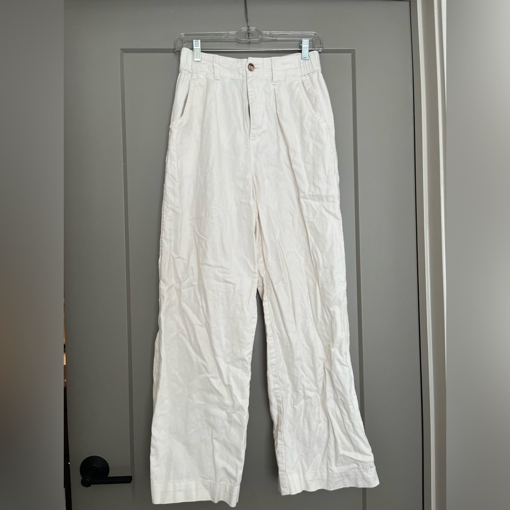 Madewell Wide Leg Linen Blend Pants